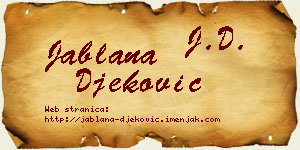 Jablana Đeković vizit kartica